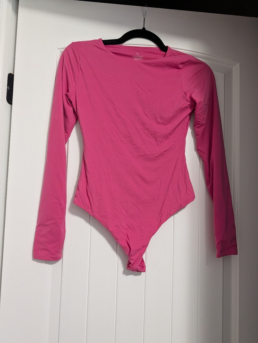 Long Sleeve One-Piece Swimsuit - Hot Pink